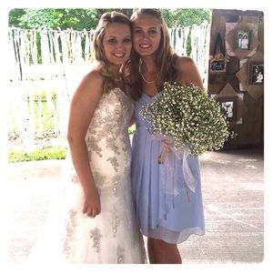 size 8 ice blue bridesmaid formal dress